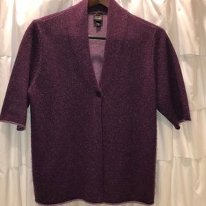 Beautiful plum SS Eileen Fisher cardigan!